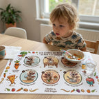 Set de table enfant « Les étapes du repas de mon P’tit Dragon » 🐉🍽️