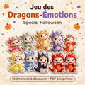 Jeu des Dragons-Émotions Halloween – Associe, Respire, Apaise | PDF à imprimer