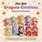 Jeu des Dragons-Émotions Halloween – Associe, Respire, Apaise | PDF à imprimer