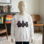 Sweat-shirt 3 personnages stylés kpop Pull unisexe tendance manga  pop culture