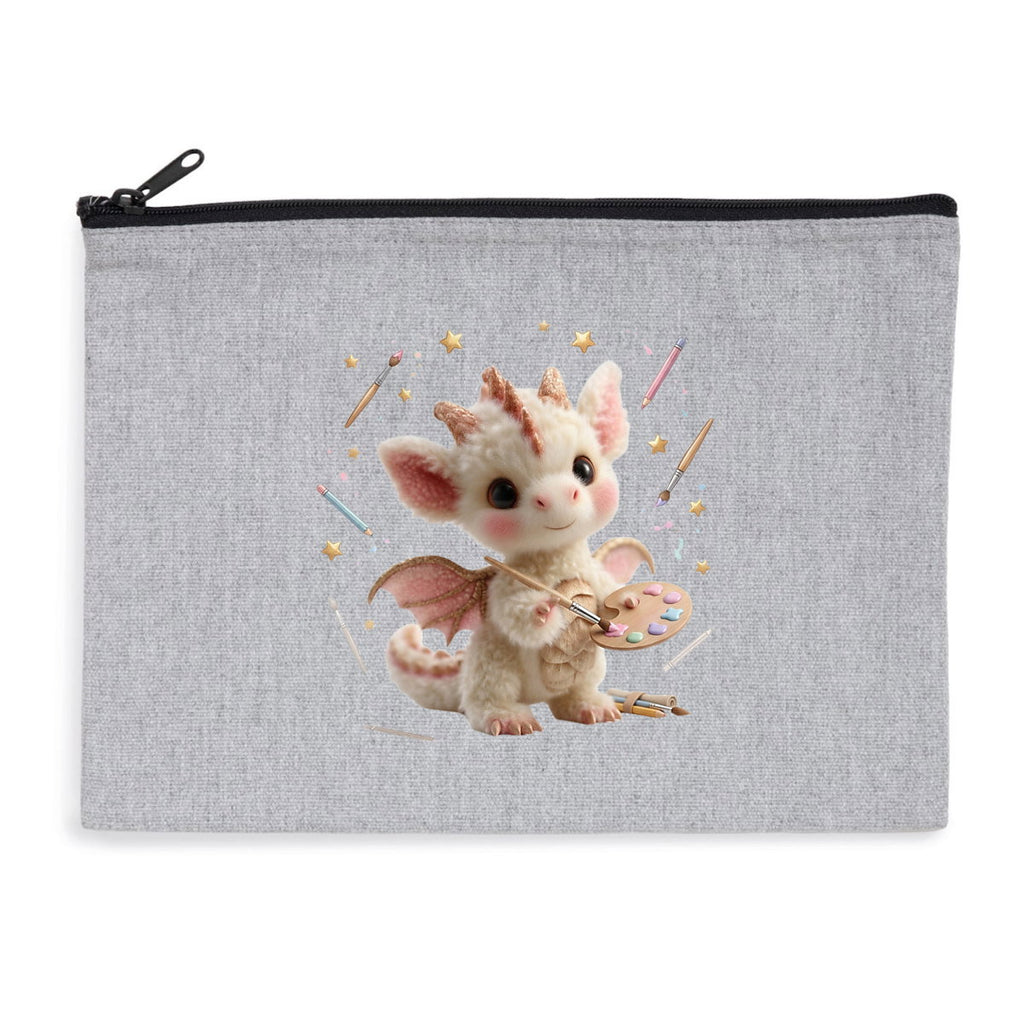 ? Pochette zippée « Petit Dragon Artiste » - face_0