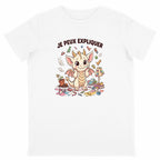 T-shirt enfant dragon humoristique « Je peux expliquer » - face_blanc