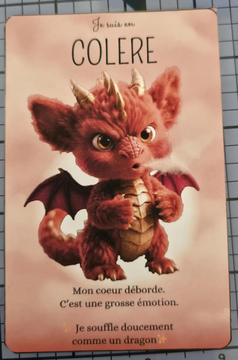 Children's Emotions Kit | Cards + Dragon Method to soothe anger, fear, and sadness | Educational tool for children | Calm routine