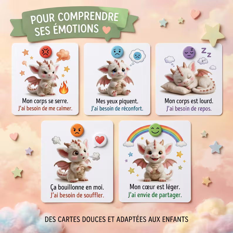 Routine enfant PDF | Tableau routine enfant | Gestion émotions enfant | Routine matin soir | Petit dragon | Printable routine enfant