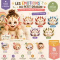 Printable Emotion Masks for Kids – Little Dragon | Educational Game Kindergarten | Anger Joy Sadness Fear Calm | PDF Kids Activity